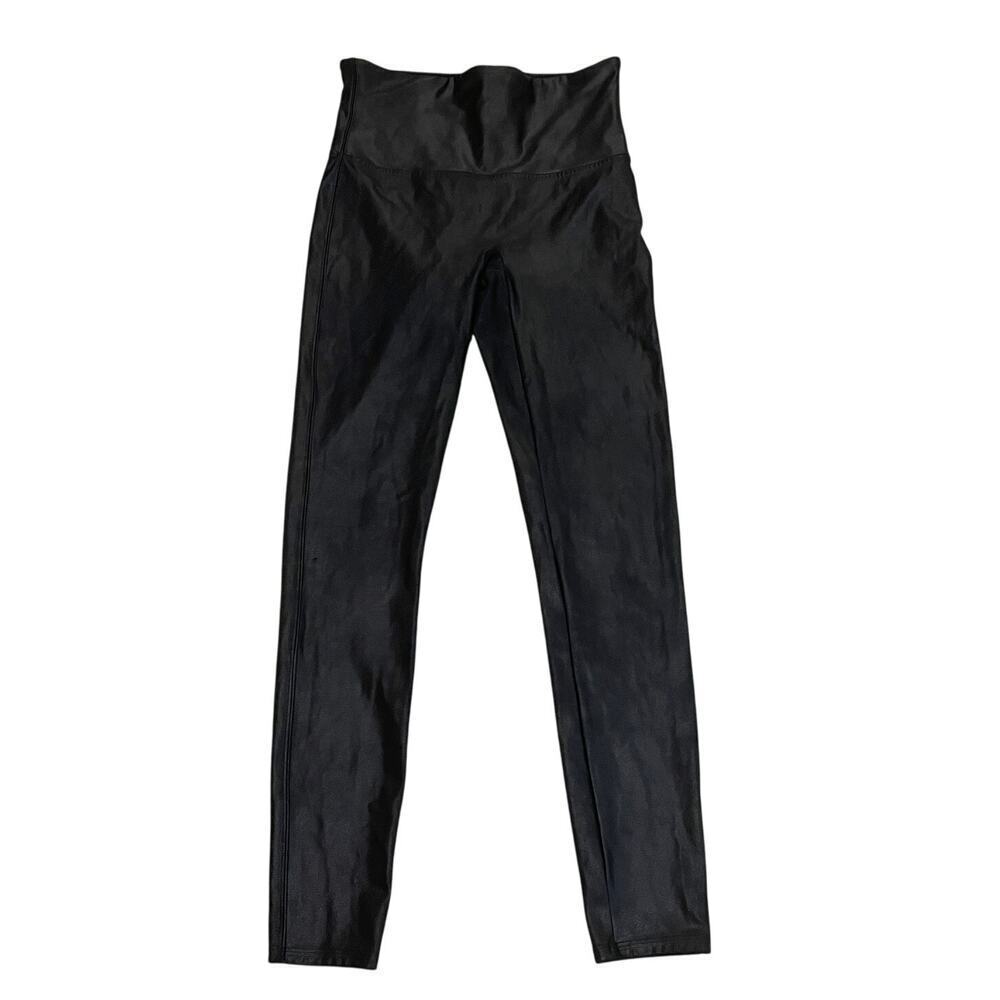 Spanx L Faux Leather Leggings | Sculpting, Classic Black